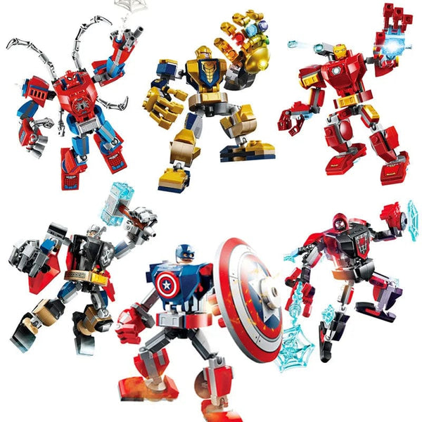Planet Gates Movie Superhero Avengers Doll Building Blocks Thor Iron Man Spider-Man Joint Movable Model Assembled Building Block Toys