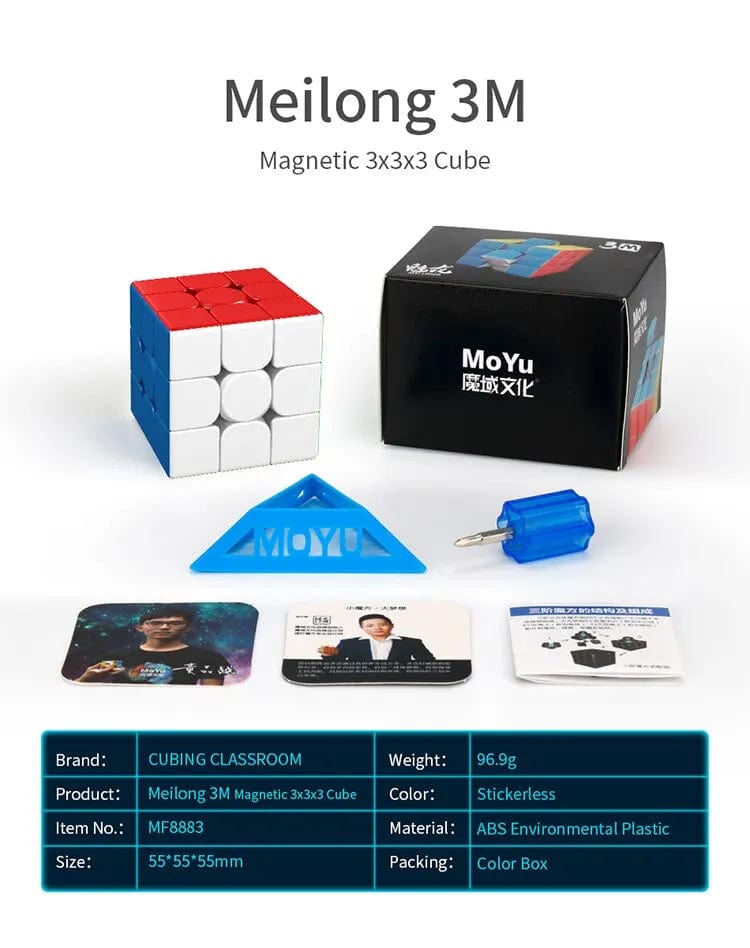 Planet Gates MOYU Meilong 3x3 M Magnetic Magic Speed Cube Professional Fidget Toys Meilong 3M Cubo Magico Puzzle Children's Gifts