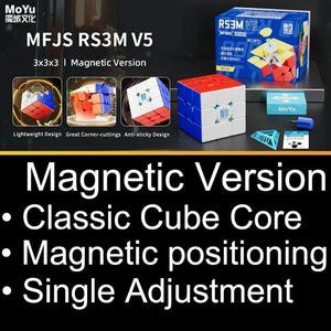Planet Gates MoYu RS3M V5 3X3 Magnetic Magic Speed Cube Professional Fidget Toys RS3 M 2023 V5 Cubo Magico Puzzle