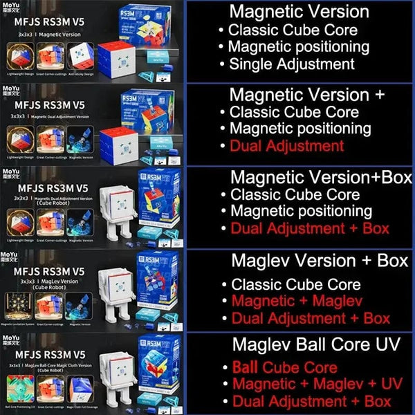 Planet Gates MoYu RS3M V5 3X3 Magnetic Magic Speed Cube Professional Fidget Toys RS3 M 2023 V5 Cubo Magico Puzzle
