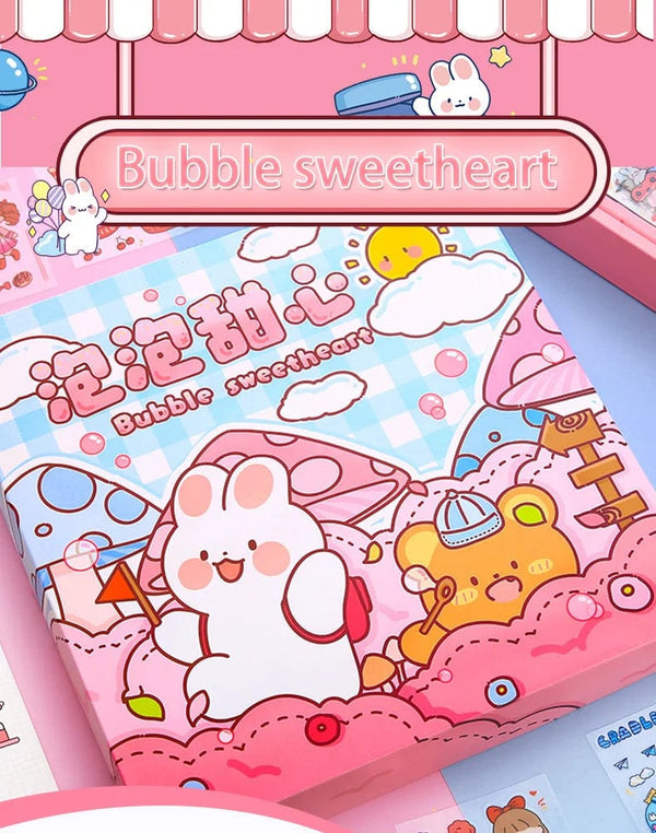 Planet Gates Mr. Paper 50pcs Waterproof PET Cartoon Cute Stickers Children Handbook Decoration Kawaii Stickers Korean Stationery Supplies