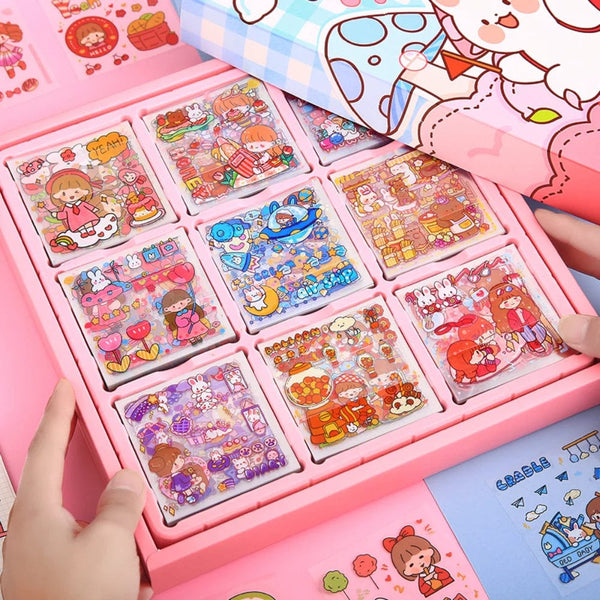 Planet Gates Mr. Paper 50pcs Waterproof PET Cartoon Cute Stickers Children Handbook Decoration Kawaii Stickers Korean Stationery Supplies