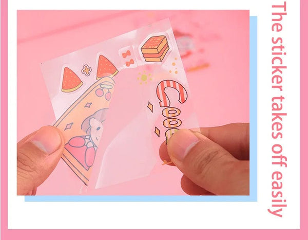 Planet Gates Mr. Paper 50pcs Waterproof PET Cartoon Cute Stickers Children Handbook Decoration Kawaii Stickers Korean Stationery Supplies