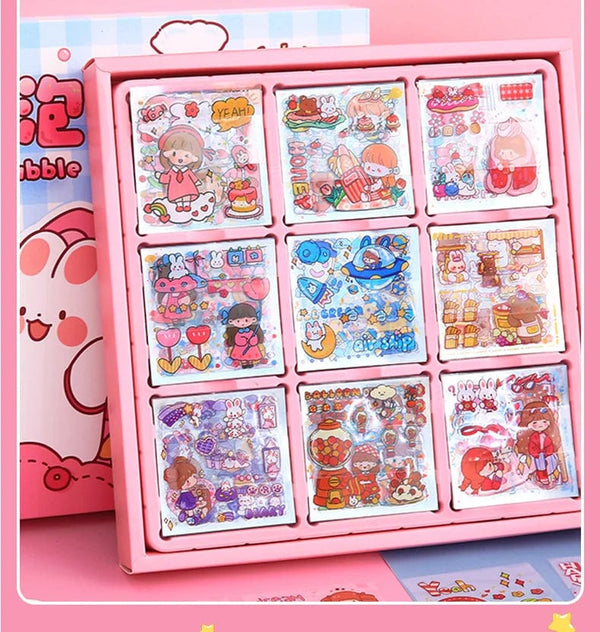 Planet Gates Mr. Paper 50pcs Waterproof PET Cartoon Cute Stickers Children Handbook Decoration Kawaii Stickers Korean Stationery Supplies