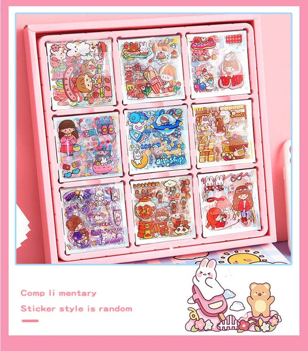 Planet Gates Mr. Paper 50pcs Waterproof PET Cartoon Cute Stickers Children Handbook Decoration Kawaii Stickers Korean Stationery Supplies