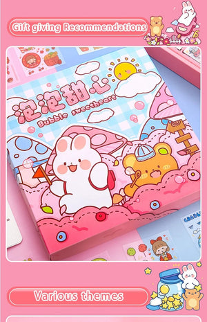 Planet Gates Mr. Paper 50pcs Waterproof PET Cartoon Cute Stickers Children Handbook Decoration Kawaii Stickers Korean Stationery Supplies