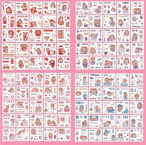 Planet Gates Mr. Paper 50pcs Waterproof PET Cartoon Cute Stickers Children Handbook Decoration Kawaii Stickers Korean Stationery Supplies