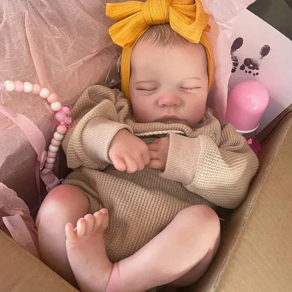 Planet Gates MRB 17inch Levi Reborn Baby Doll Already Painted Finished Sleeping Vinyl Newborn Baby 3D Skin Visible Veins Collectible Art Doll