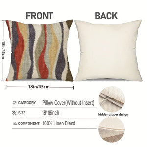 Planet Gates MT142 4PCS Boho Ethnic Style Throw Pillow Covers, 45.72*45.72cm Abstract Geometric Art Home Decorations Cushion Cases For Porch Patio Couch Sofa Living Room Outdoor, Farmhouse Style, Without Pillow Inserts