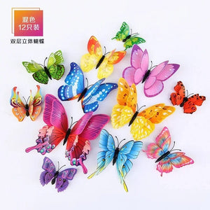 Planet Gates Multi Color - Magnet 12pcs 3D Double Layer Butterflies Wall Stickers Living Room Decor Wedding Kids  Decoration DIY  Art Magnet