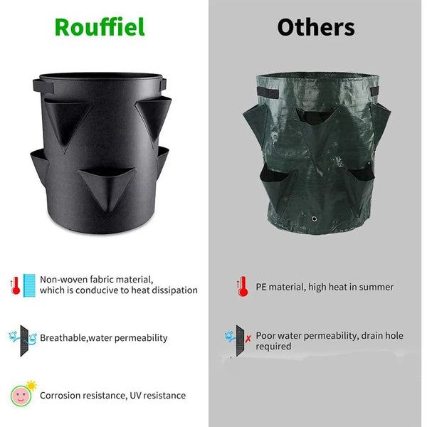 Planet Gates Multi-Mouth Grow Bag 5/7/10 Gallons Strawberry Tomato Planting Bags Reusable Gardens Balconies Flower Herb Planter