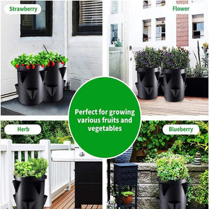 Planet Gates Multi-Mouth Grow Bag 5/7/10 Gallons Strawberry Tomato Planting Bags Reusable Gardens Balconies Flower Herb Planter