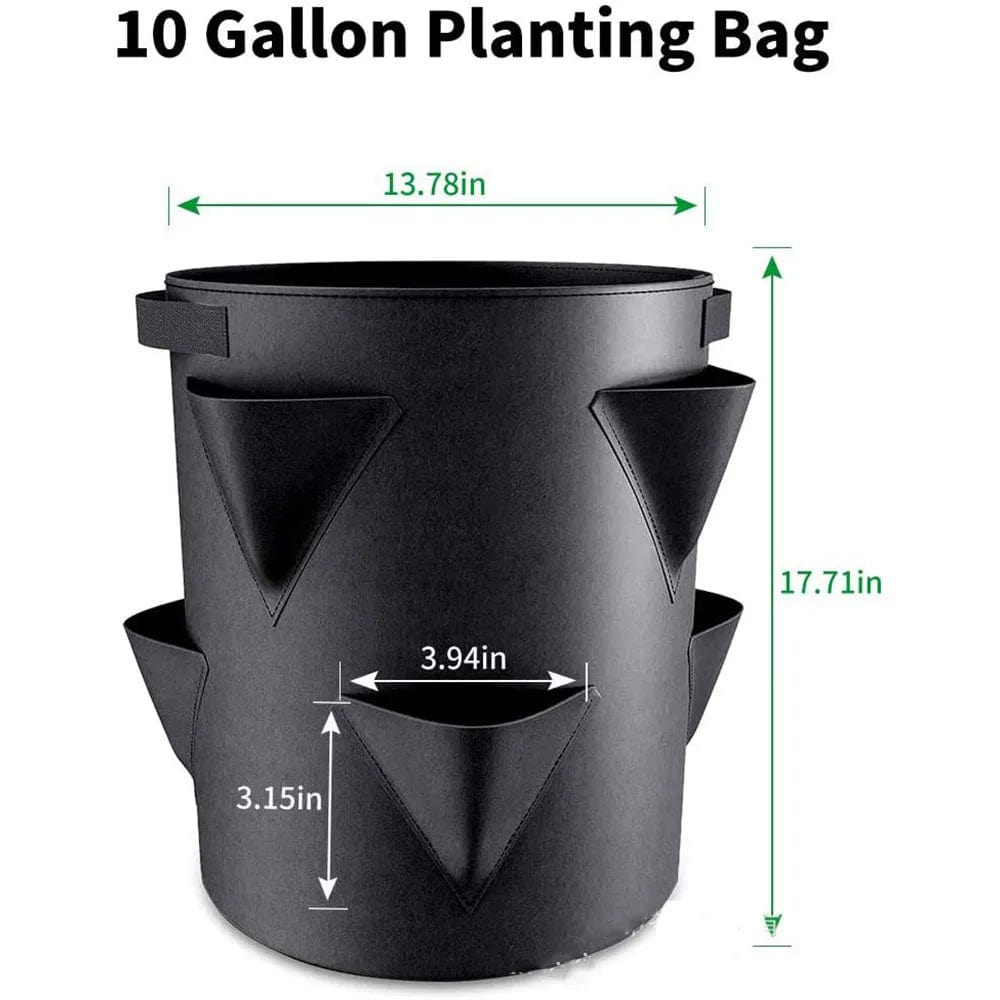 Planet Gates Multi-Mouth Grow Bag 5/7/10 Gallons Strawberry Tomato Planting Bags Reusable Gardens Balconies Flower Herb Planter