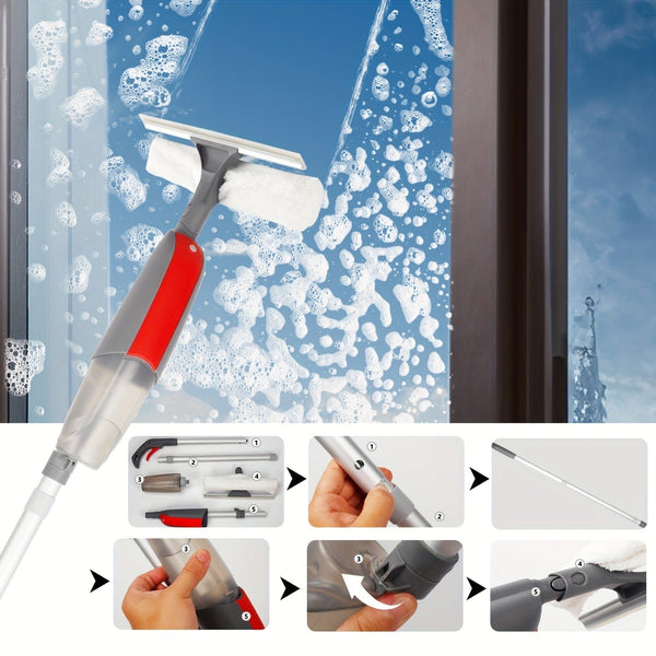 Planet Gates Multi-Purpose Spray Mop Set for Home Kitchen Hardwood Laminate Vinyl Planks Reusable Washable Pads Refillable Sprayer Wet/Dry Cleaning Tool