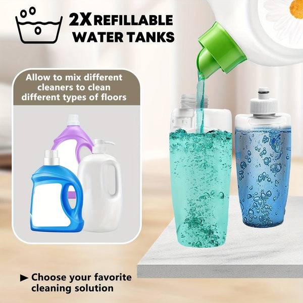 Planet Gates Multi-Purpose Spray Mop Set for Home Kitchen Hardwood Laminate Vinyl Planks Reusable Washable Pads Refillable Sprayer Wet/Dry Cleaning Tool