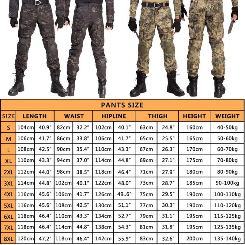 Planet Gates Multicam Camouflage Military Tactical Pants Army Wear-resistant Hiking Pant Paintball Combat Pant With Knee Pads Hunting Clothes