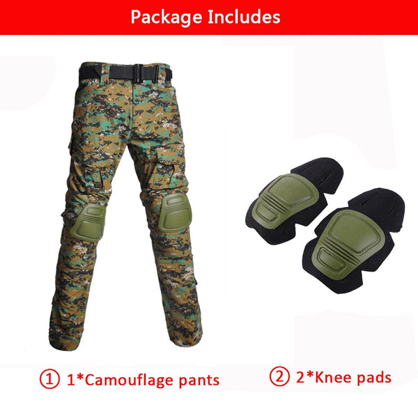 Planet Gates Multicam Camouflage Military Tactical Pants Army Wear-resistant Hiking Pant Paintball Combat Pant With Knee Pads Hunting Clothes