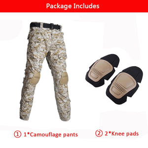 Planet Gates Multicam Camouflage Military Tactical Pants Army Wear-resistant Hiking Pant Paintball Combat Pant With Knee Pads Hunting Clothes