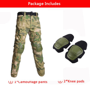 Planet Gates Multicam Camouflage Military Tactical Pants Army Wear-resistant Hiking Pant Paintball Combat Pant With Knee Pads Hunting Clothes
