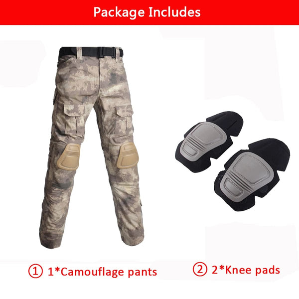 Planet Gates Multicam Camouflage Military Tactical Pants Army Wear-resistant Hiking Pant Paintball Combat Pant With Knee Pads Hunting Clothes