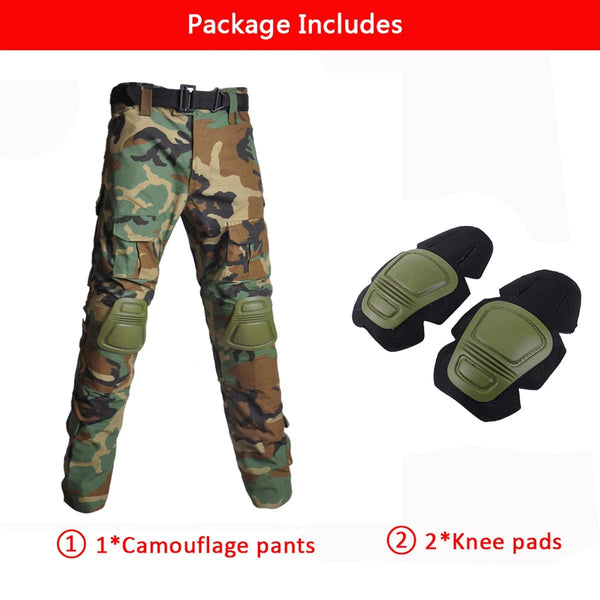 Planet Gates Multicam Camouflage Military Tactical Pants Army Wear-resistant Hiking Pant Paintball Combat Pant With Knee Pads Hunting Clothes