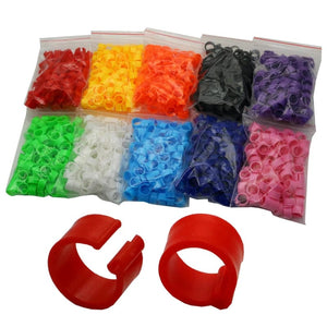 Planet Gates Multicolor 100 Pcs 8mm Inner Diameter 7mm Height Birds Foot Rings 10 Colors Without Text Parrot Pigeon Identification Ring Birds Carriers