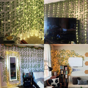 Planet Gates Multicolor 12PC Strands Artificial Lvy Leaf Vine Garland Fake Foliage Hanging Plants