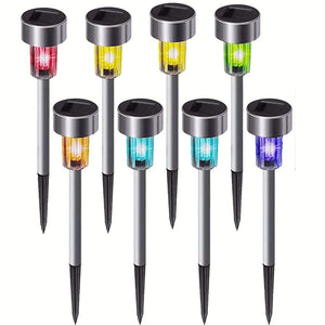 Planet Gates Multicolor / 8 Packs 10 Packs Outdoor Solar Landscape Lawn Light, Waterproof Outdoor Lights, Solar Garden Lights, Solar Yard Lights, For Pathway, Patio, Yard, Lawn, Walkway, Deck And Driveway