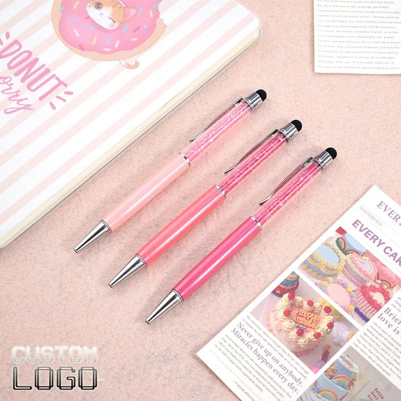 Planet Gates Multicolor Metal Crystal Ballpoint Pen Custom Logo Pen Wedding Souvenir Advertising Gift School Teacher Office Stationery Pens