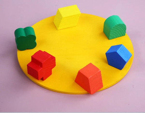Planet Gates Multicolor Montessori 15 Hole Intelligence Box Geometric Shapes 3D Puzzle Early Education Three-Dimensional Wooden Paired Building Block