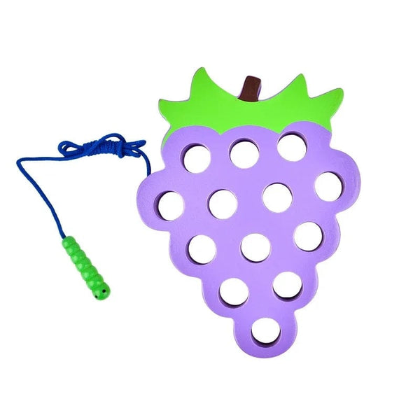 Planet Gates Multicolor Wooden Baby Animal Threading Toys Blocks Board Games Stacking Toys Montessori Hands-on Ability Educational Children Blocks Gifts