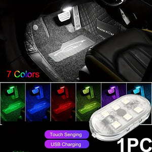 Planet Gates Multicolored Brighten Up Your Vehicle With This Rechargeable LED Car Touch Light!