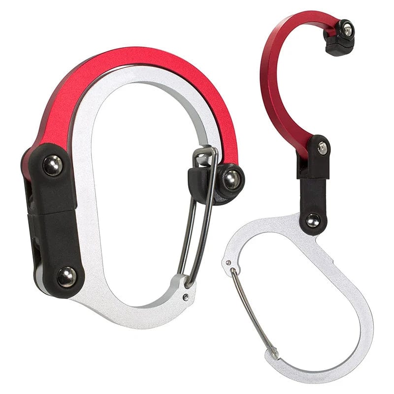 Planet Gates Multifunctional Hybrid Gear Clip Carabiner 360 Degree Rotating Hook Strong Buckle Camping Hiking Travel Backpack Outdoor Gadget