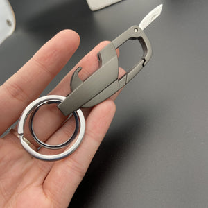 Planet Gates Multifunctional Keychain Bottle Opener Keychain Box Opener Keychain Metal Texture For Father And Boyfriend