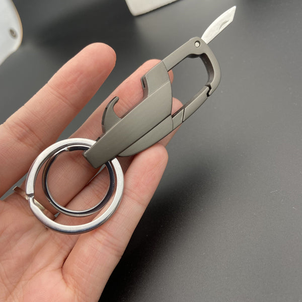Planet Gates Multifunctional Keychain Bottle Opener Keychain Box Opener Keychain Metal Texture For Father And Boyfriend