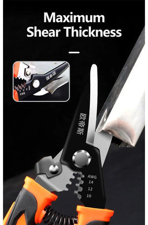Planet Gates Multifunctional Metal Sheet Cutting Scissor Aviation Snip Straight Cutter Scissor Industrial Professional Hand Tool