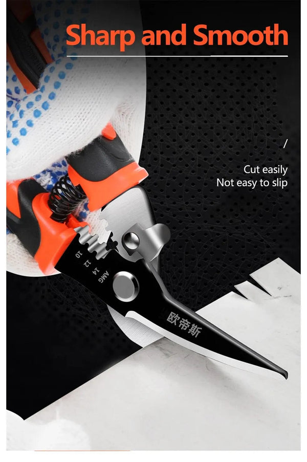 Planet Gates Multifunctional Metal Sheet Cutting Scissor Aviation Snip Straight Cutter Scissor Industrial Professional Hand Tool