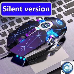 Planet Gates Mute Black Professional USB Wired Gaming Mouse 6 Button 3200DPI LED Optical Computer Mouse Game Mice Silent Mouse Mause For PC laptop Gamer