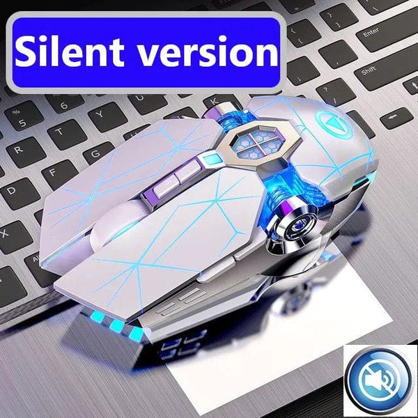 Planet Gates Mute White Professional USB Wired Gaming Mouse 6 Button 3200DPI LED Optical Computer Mouse Game Mice Silent Mouse Mause For PC laptop Gamer