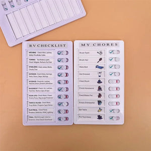 Planet Gates My chores Green Reusable My Chores Checklist Daily Planner Memo Plastic Board Chore Chart Responsibility Behavior for Kid Self-discipline Card
