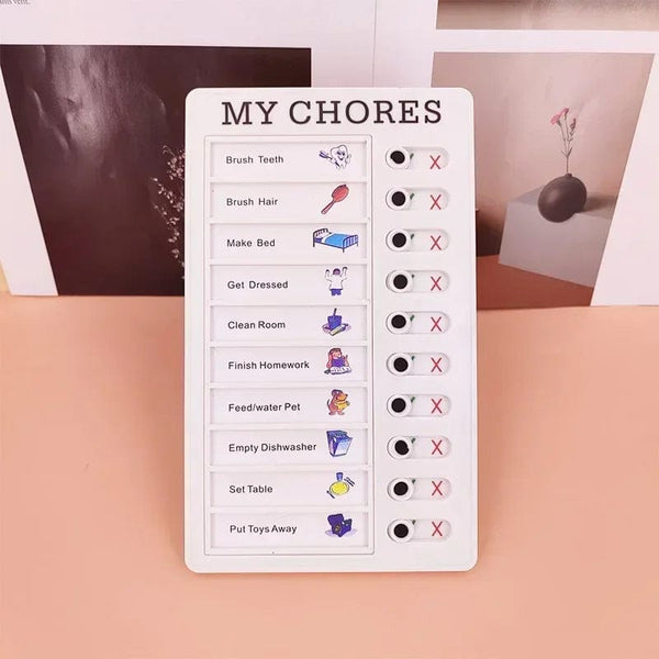 Planet Gates My chores Green Reusable My Chores Checklist Daily Planner Memo Plastic Board Chore Chart Responsibility Behavior for Kid Self-discipline Card