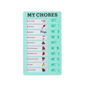 Planet Gates MY CHORES Reusable My Chores Checklist Daily Planner Memo Plastic Board Chore Chart Responsibility Behavior for Kid Self-discipline Card