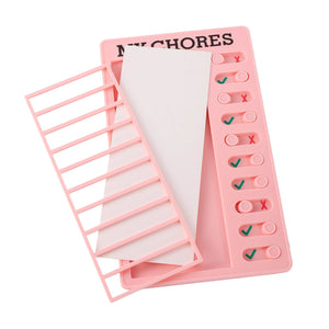 Planet Gates MY CHORES Reusable My Chores Checklist Daily Planner Memo Plastic Board Chore Chart Responsibility Behavior for Kid Self-discipline Card