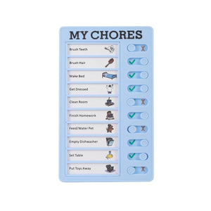 Planet Gates MY CHORES Reusable My Chores Checklist Daily Planner Memo Plastic Board Chore Chart Responsibility Behavior for Kid Self-discipline Card