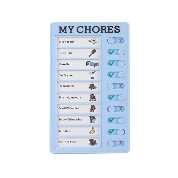 Planet Gates MY CHORES Reusable My Chores Checklist Daily Planner Memo Plastic Board Chore Chart Responsibility Behavior for Kid Self-discipline Card
