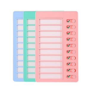 Planet Gates MY CHORES Reusable My Chores Checklist Daily Planner Memo Plastic Board Chore Chart Responsibility Behavior for Kid Self-discipline Card
