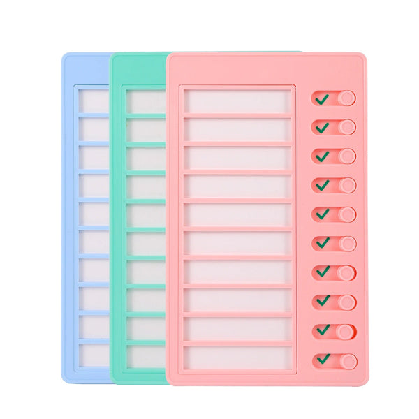 Planet Gates MY CHORES Reusable My Chores Checklist Daily Planner Memo Plastic Board Chore Chart Responsibility Behavior for Kid Self-discipline Card