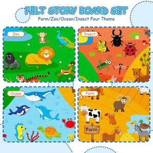 Planet Gates My Daily Calendar,Farm,Transportation Felt Story Board For Toddlers,Preschool Education Storytelling Montessori Toys for Kids