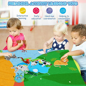 Planet Gates My Daily Calendar,Farm,Transportation Felt Story Board For Toddlers,Preschool Education Storytelling Montessori Toys for Kids