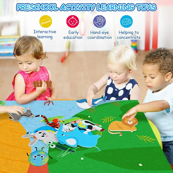 Planet Gates My Daily Calendar,Farm,Transportation Felt Story Board For Toddlers,Preschool Education Storytelling Montessori Toys for Kids